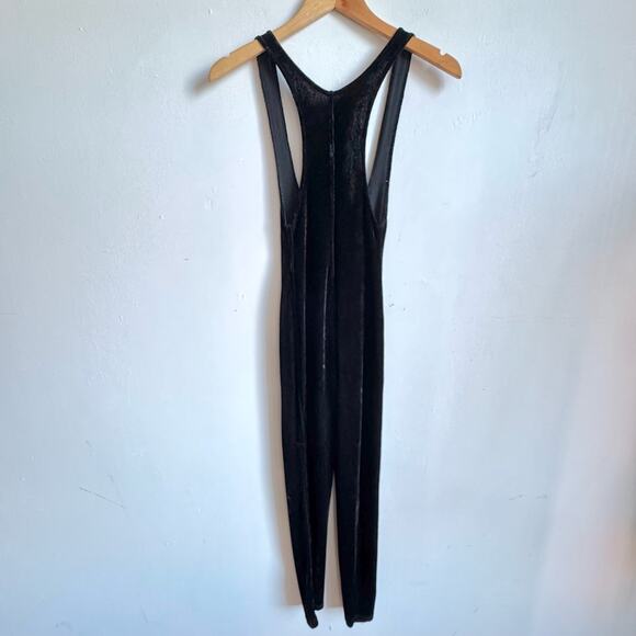 Vintage ALAÏA Stretch Velvet Racer-back Catsuit Jumpsuit - Picture 4 of 8